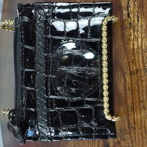 Brighton Croc Embossed Leather Coin Purse